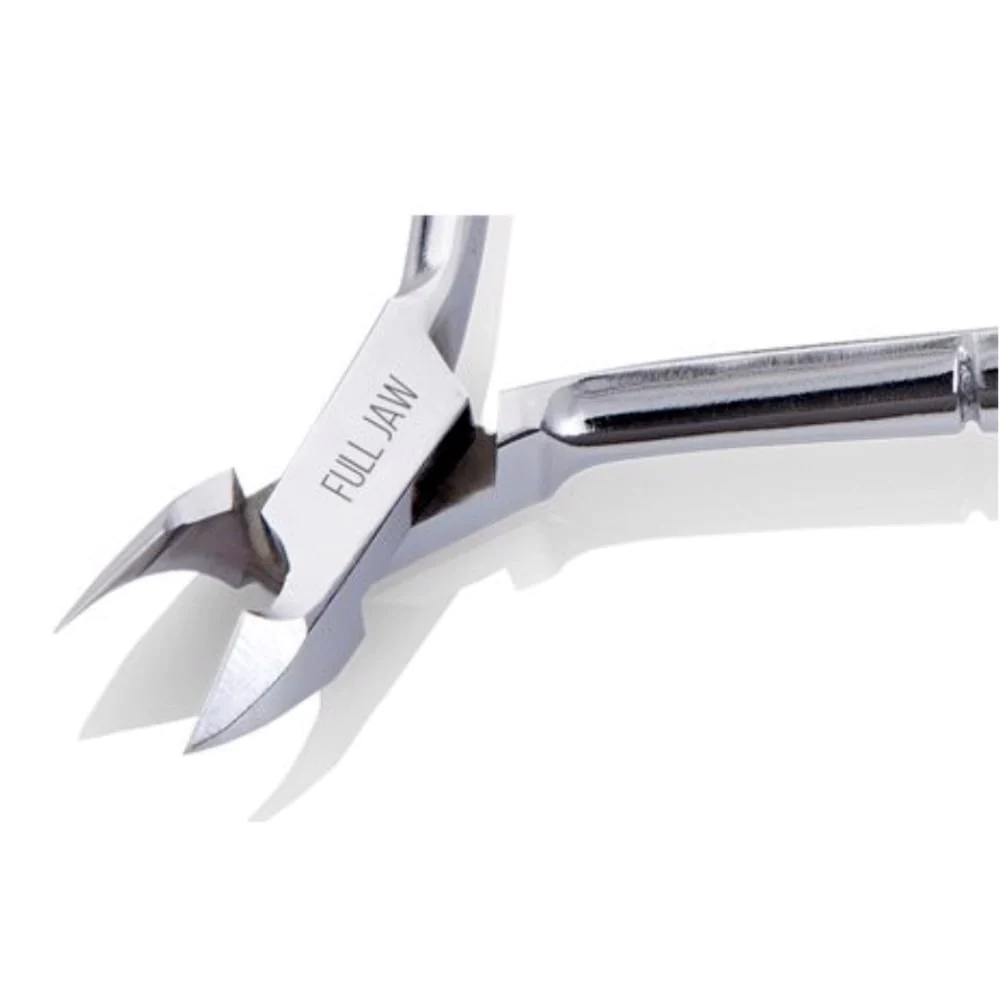 (Pack of 10) Nghia D18 Carbon Steel Cuticle Nipper, Single Spring Silver Full Jaw 16