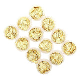 12pcs Nail Art Gold Metal Foil Paper 3D Sticker Flake Decal Decoration