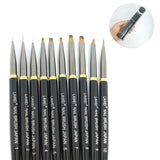 Set 10 pcs Variety Gel Nail Brush Poly Extension Gel Brush-Nail Art Brush