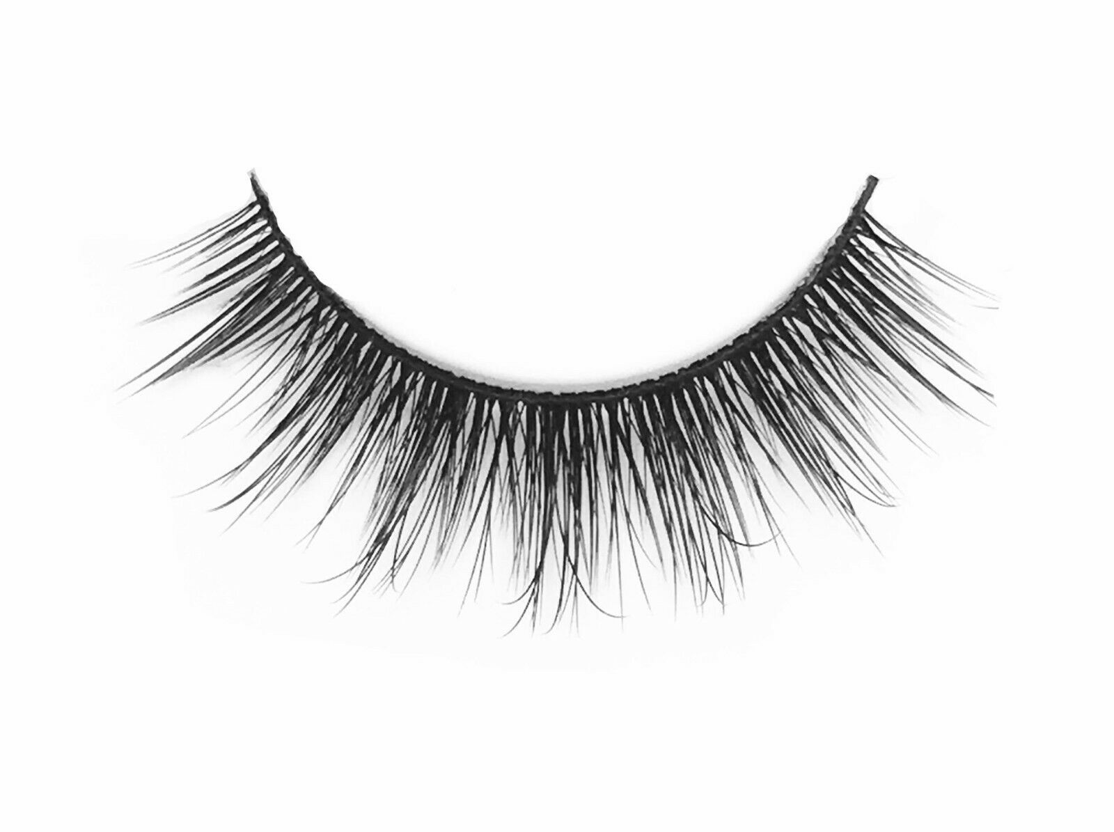 Handmade Reusable Long Cross 3D Mink False Black Eyelashes 3 Pairs Each Unit (3D-11) - Lot of 2