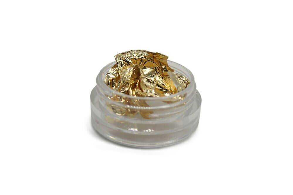 12pcs Nail Art Gold Metal Foil Paper 3D Sticker Flake Decal Decoration