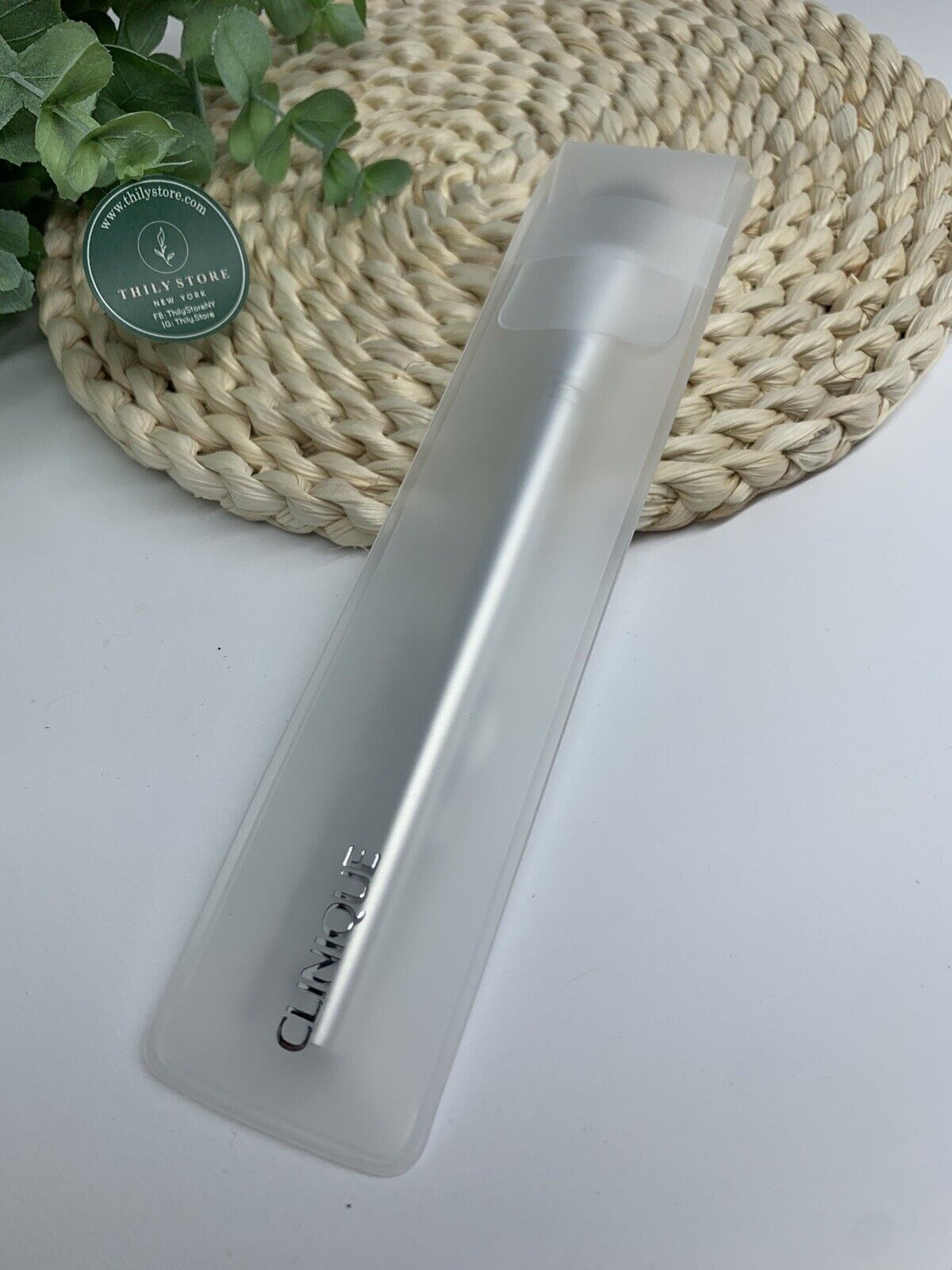 New Clinique Eye Shader Eyeshadow Blender Brush Silver Handle