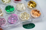 12Pcs/Set of 12 Colors Nail Art Foil Flake - DIY Aluminum Foil Flakes Deco Paper