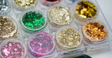 12Pcs/Set of 12 Colors Nail Art Foil Flake - DIY Aluminum Foil Flakes Deco Paper