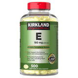 Kirkland Signature Vitamin E 400 IU, 500 Softgels, Strong Antioxidant Protection