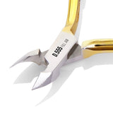 (Pack of 20) NGHIA D555 Hard Steel Cuticle Nipper, Single Spring,Gold Plated, Full Jaw