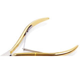 (Pack of 5) Nghia D-501 Carbon Steel Cuticle Nipper, Double Spring Gold Full Jaw