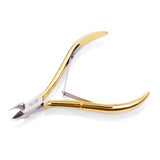 (Pack of 5) Nghia D-501 Carbon Steel Cuticle Nipper, Double Spring Gold Full Jaw