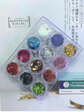 Set of 12PCS/Colors STAR Nail Art Sequins DIY Art Star Glitter Sequins