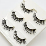 Handmade Reusable Long Cross 3D Mink False Black Eyelashes 3 Pairs Each Unit (3D-01) - Lot of 2