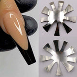 Nail Art Easy French Smile Water Drop Almond Shape Acrylic Cutter #K Silver