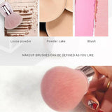 Pink Nail Cleaner Brush Nail Art Dust Brush, Make Up Brush,Aluminum Handle Brush