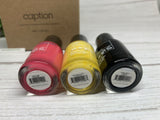 Set of 3 Bottles Caption Nail Polish - New In Box - FREE US SHIPPING - 10ml Each