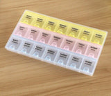 Portable 7 Day Medicine Storage Pill Tablet Organizer Container 21 Slot Case Box Each