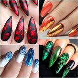 12Pcs/Set of 12 Colors Nail Art Foil Flake - DIY Aluminum Foil Flakes Deco Paper