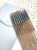 Set Dingxi 9pcs Gel Nail Brush Poly Extension Gel Brush Nail Art Builder Brushes